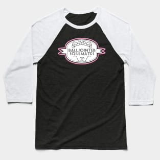 Balljointed Soulmates Design White rose Baseball T-Shirt